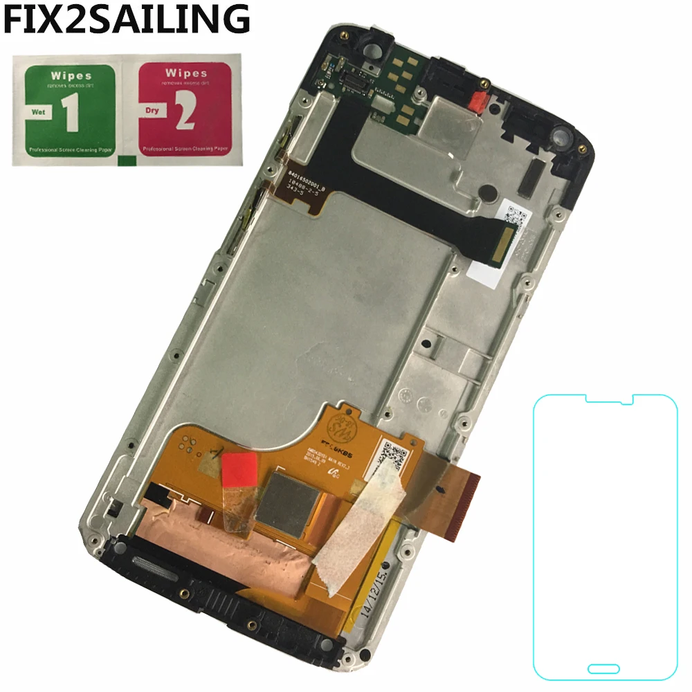 

For Motorola Moto Droid Turbo 2 XT1580 XT1581 XT1585 LCD Display Touch Screen Digitizer Monitor Assembly Parts+Frame 5.43"