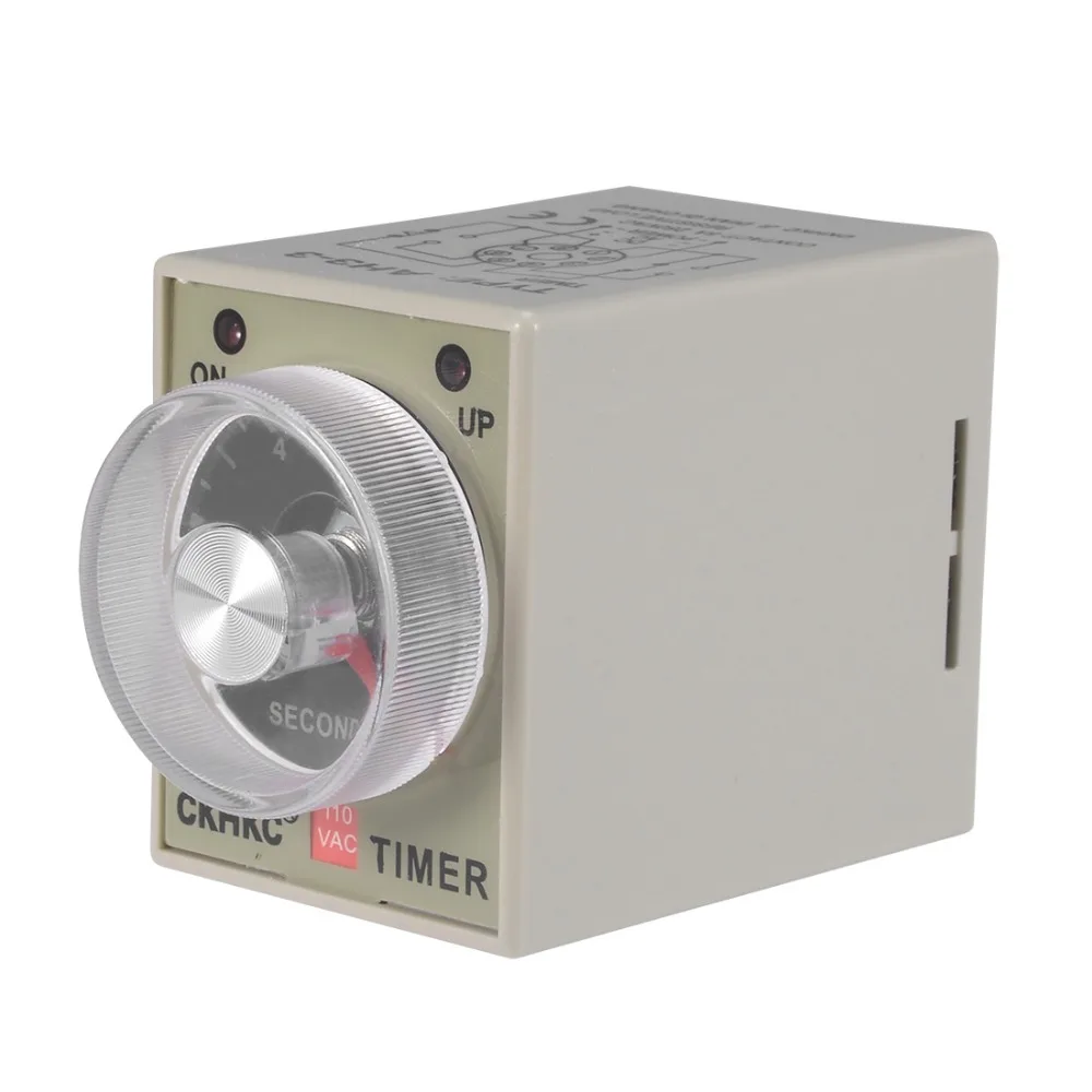 

UXCELL AC 110V Relays 10S 8 Terminals Range Adjustable Delay Timer Time Relay AH3-3 Power Supplies Electrical Equipment Relay