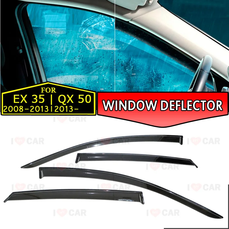 

Window deflector for Infiniti EX 35 2008-2013 | QX 50 2013- car window deflector wind guard vent sun rain visor cover car decor