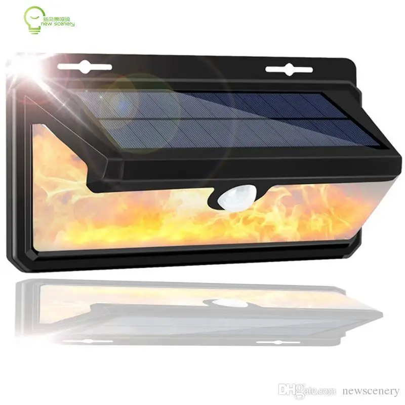 New Scenery 158led waterproof outdoor light solar outdoor wall light solar outdoor lamp LED solar spotlight with outdoor sensor
