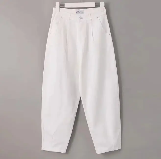 Kopen 2019 Trendy Vrouwen Losse Vriendje Wit Roze Jeans High Street Chic Oversize Denim Broek Roze Jeans Broek