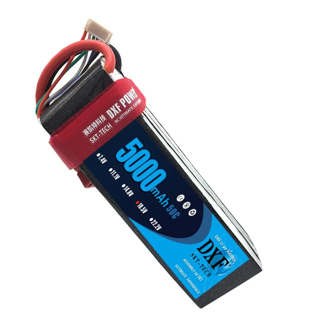 DXF RC батарея 18 5 V 5000mAh 50C max 100C 5S LiPo для вертолета квадрокоптера самолета дрона rc