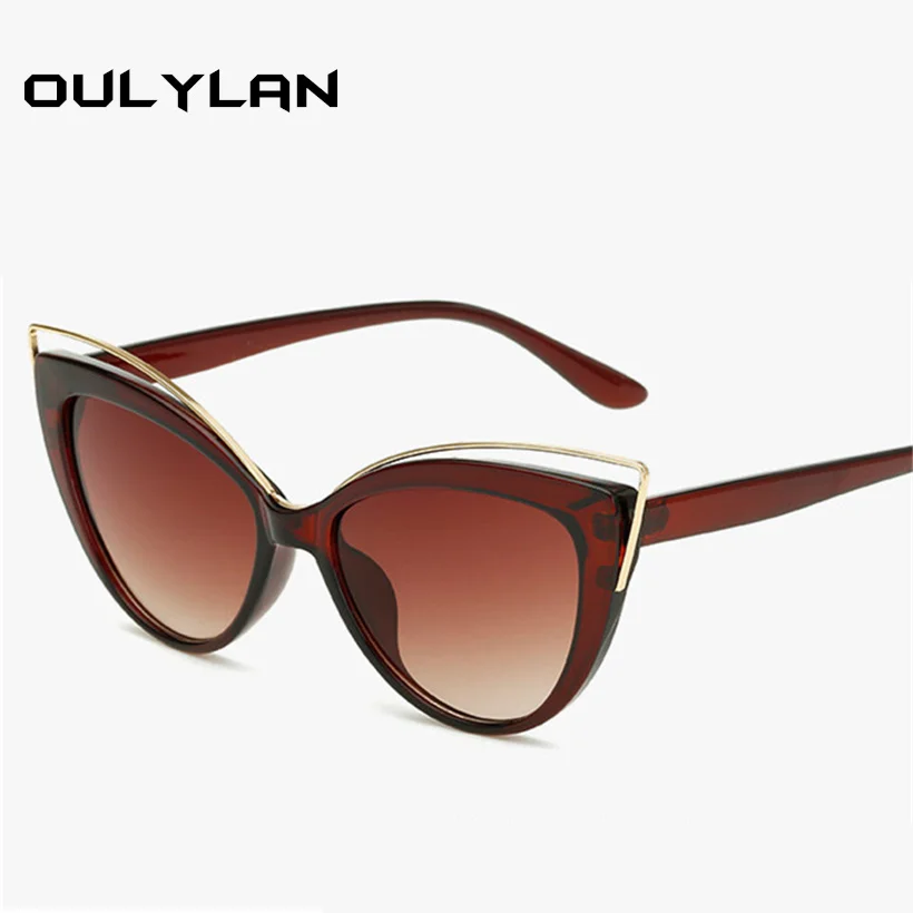 

Oulylan Cat Eye Sunglasses Women Vintage Katie Holmes Sun Glasses for Women Elegant Curve Design Cateyes Eyeglasses Shades UV400