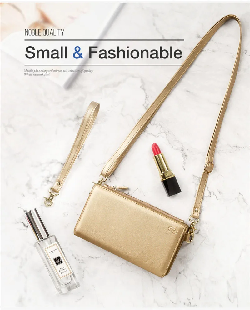 4 in 1 Leather Wallet Bag Case for iPhone X 6 6s 7 8 Plus Detachable Phone Cover Card Slot Girl Women Shoulder Bag Handbag Pouch (5)