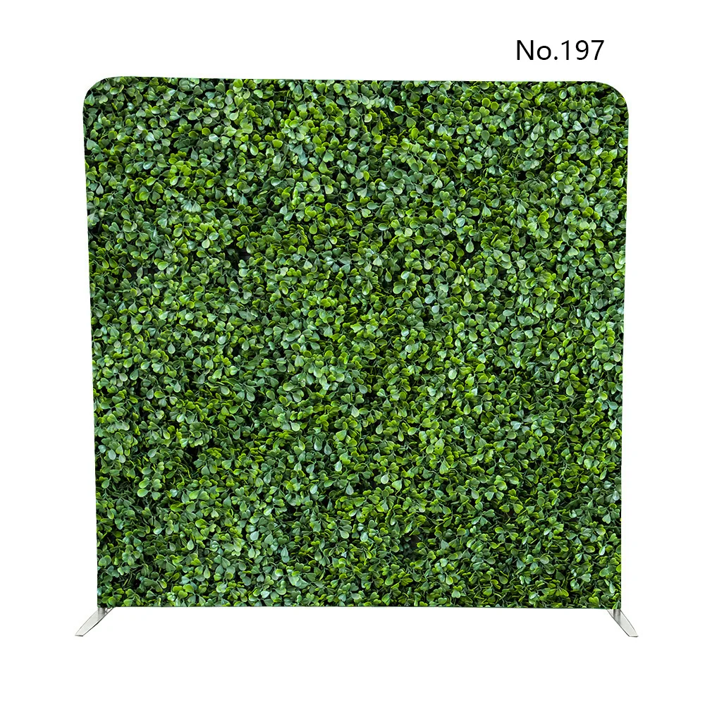 

8ft*8ft No 197 and No 18 double sided green hedge wall star spark tension fabric photo booth background