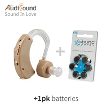 

High quality Small Convenient Behind the Ear Hearing Aid Sound Voice Amplifier Invisible Hearing Aid for the Deaf with battery