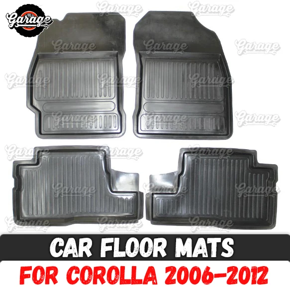 

Car floor mats for case for Toyota Corolla 2006-2012 rubber 1 set / 4 pcs or 2 pcs accessories protect of carpet decoration