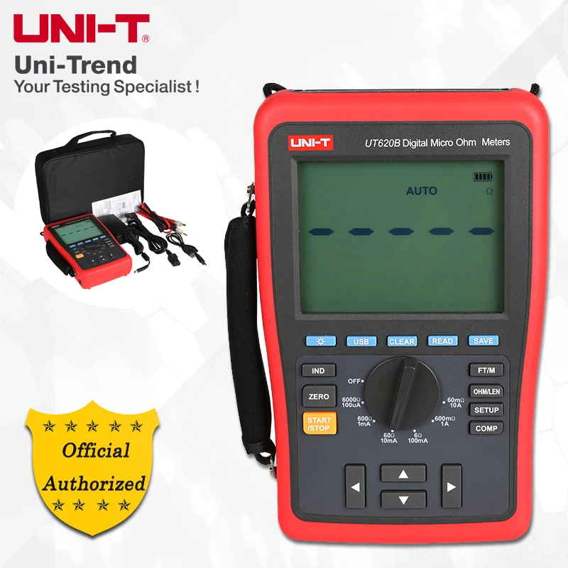 UNI T UT620B цифровой микро ом метр Ручной диапазон DC низкое сопротивление тестер