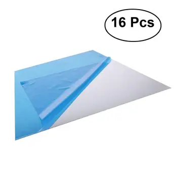 

16 pcs 15x15cm DIY Self-adhesive Mirror Wall Sticker Mirror Square Decal Wall Mirror Decoration (Silver)