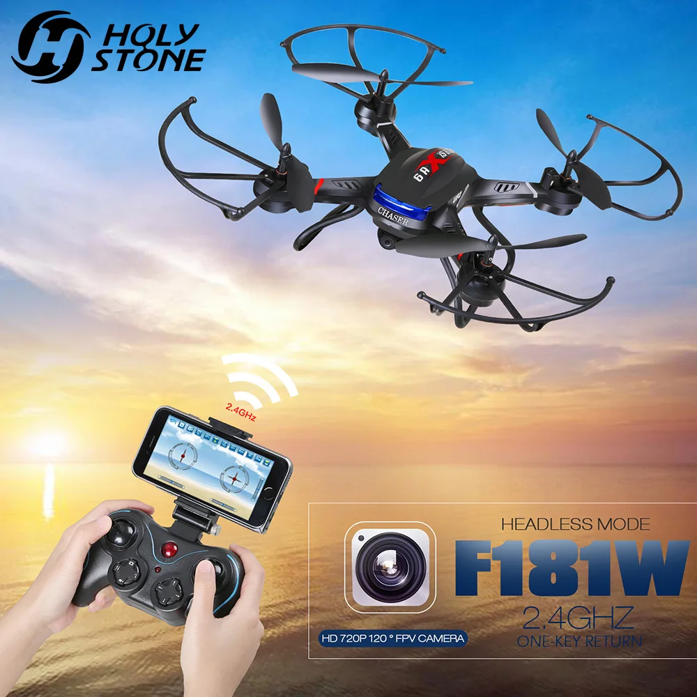 

Holy Stone F181W Wifi FPV Drone with 720P Wide-Angle HD Camera Live Video RC Quadcopter Altitude Hold Gravity Sensor Function