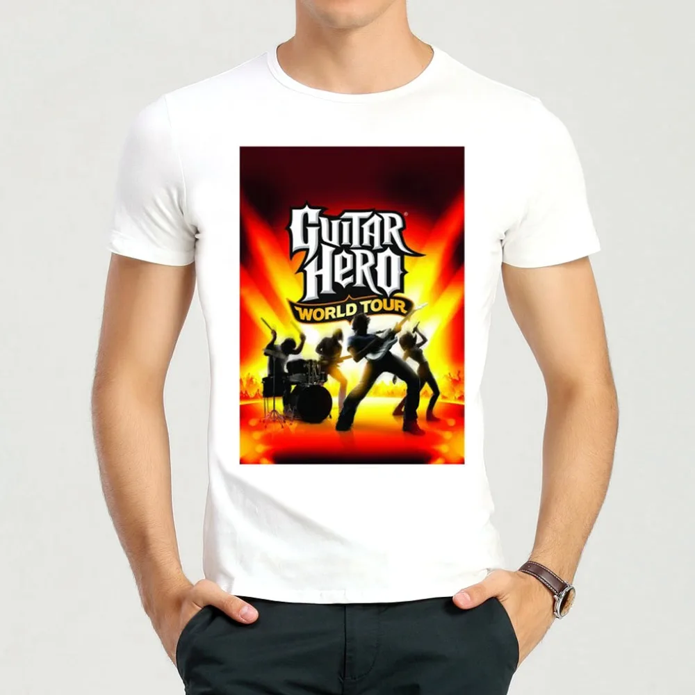 Computer Game Short Sleeve Guitar Hero T Shirt Summer