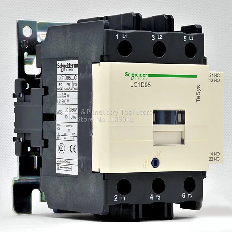 Контактор Schneider Electric LC1D95M7C LC1-D95M7C 95A нагрузка 45 кВт-380 в стандарт TeSys