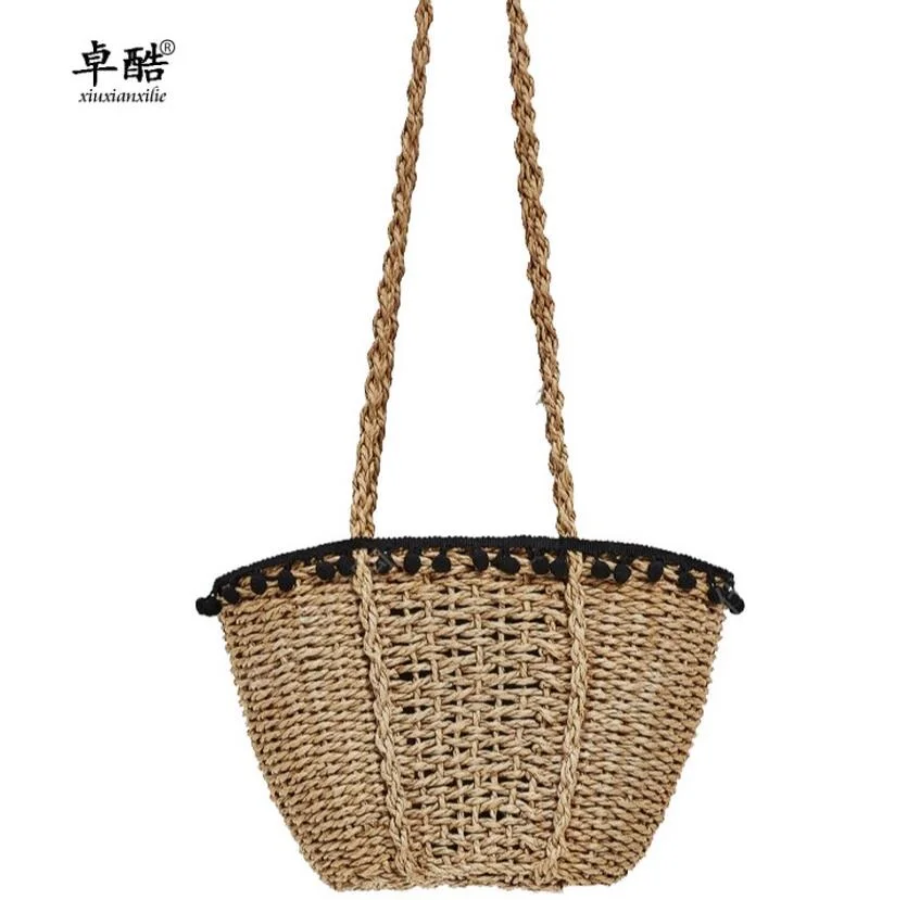 

2017 Bohemian bag's new fashion: Women's Famous Brand new Brand new Brand new fashion line, single shoulder beach knitting bag