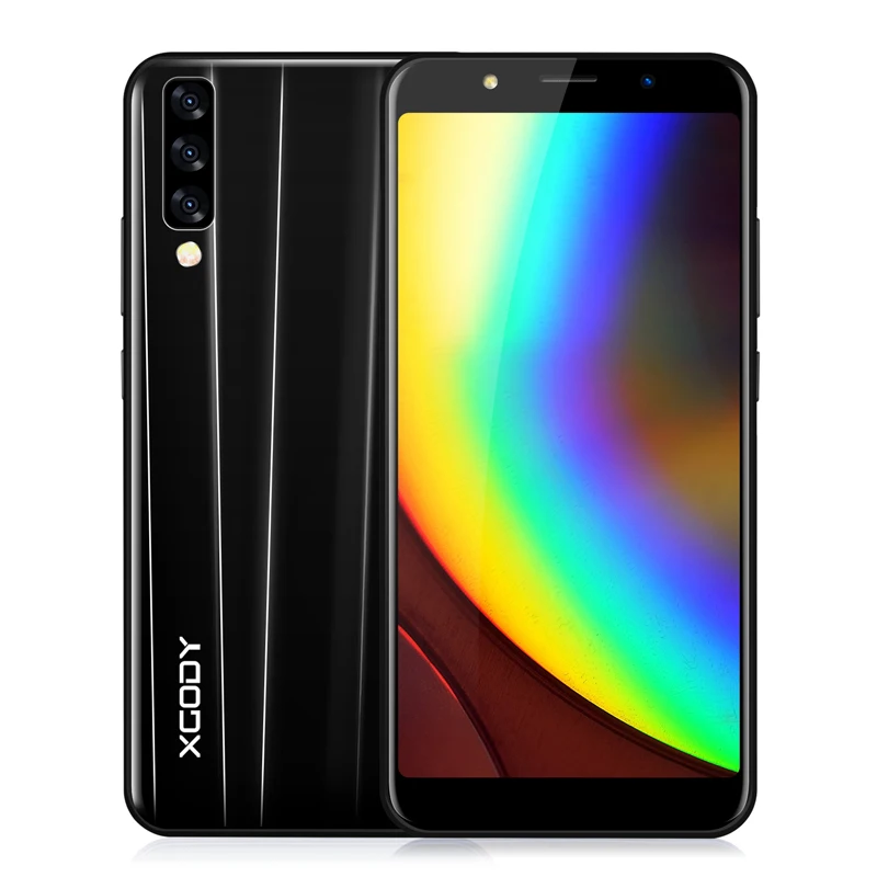 XGODY P20 Pro 3g смартфон " 18:9 полноэкранный Смарт Android 8,1 Celular четырехъядерный 2 ГБ+ 16 Гб 2500 мАч 5Мп камера мобильный телефон gps - Цвет: Black