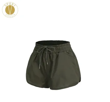 

Dual Layer Sports Shorts With Liner Women's Run Running Marathon Outdoor Gym Active Drawcord Lined Shorts With Inner Tights