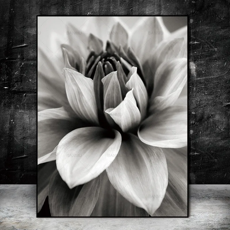 

Nordic Abstract Flower In Blossom Wall Pictures Living Room Art Decoration Pictures Scandinavian Canvas Painting Prints No Frame