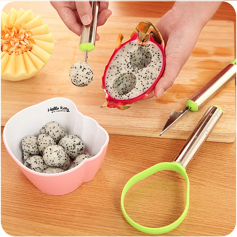 

9438 creative stainless steel fruit dug machine watermelon Carver ice cream dug Fruit Peeler Tool kitchen gadget wholesale