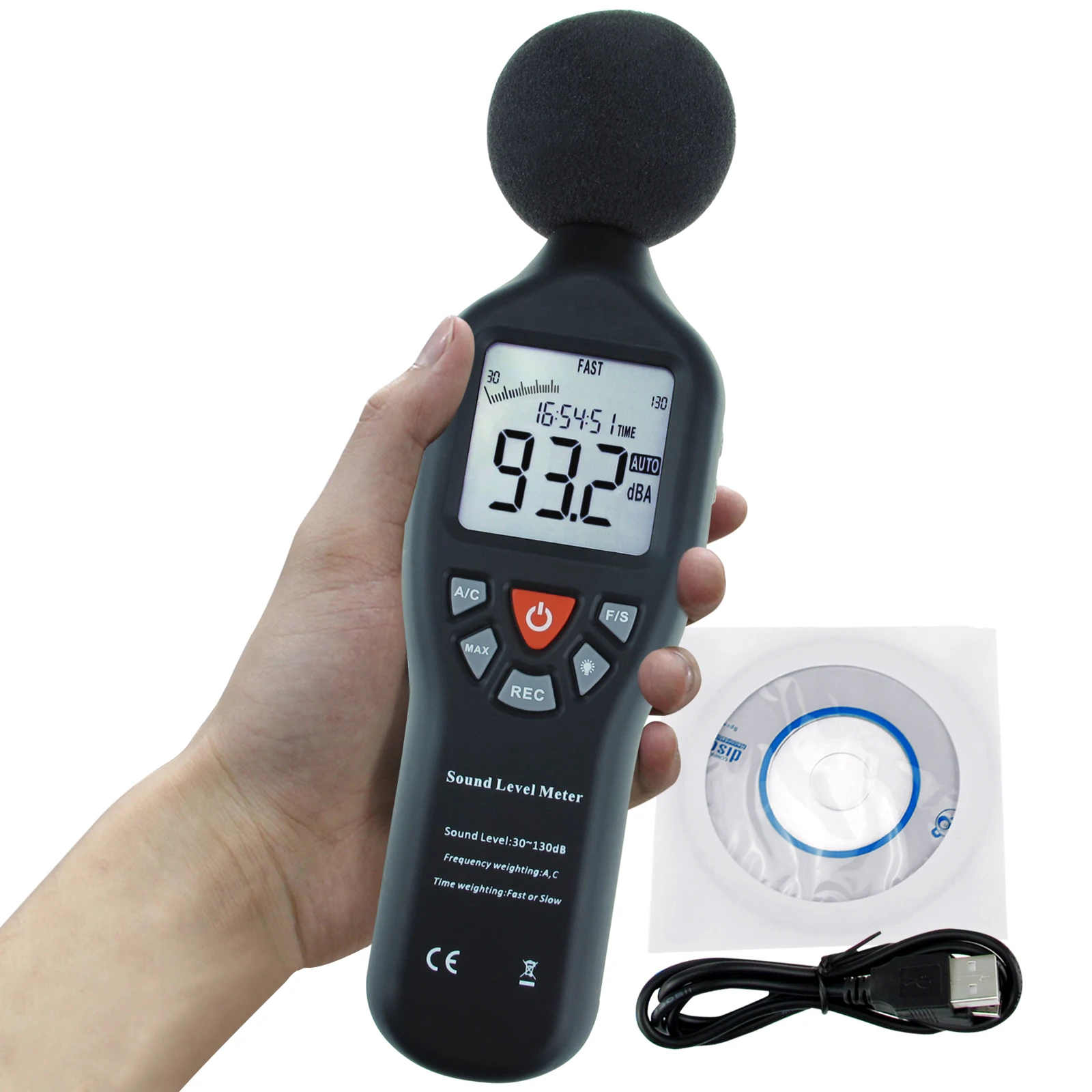 30dB 130dB High Accuracy Measuring Compact Professional Sound Level