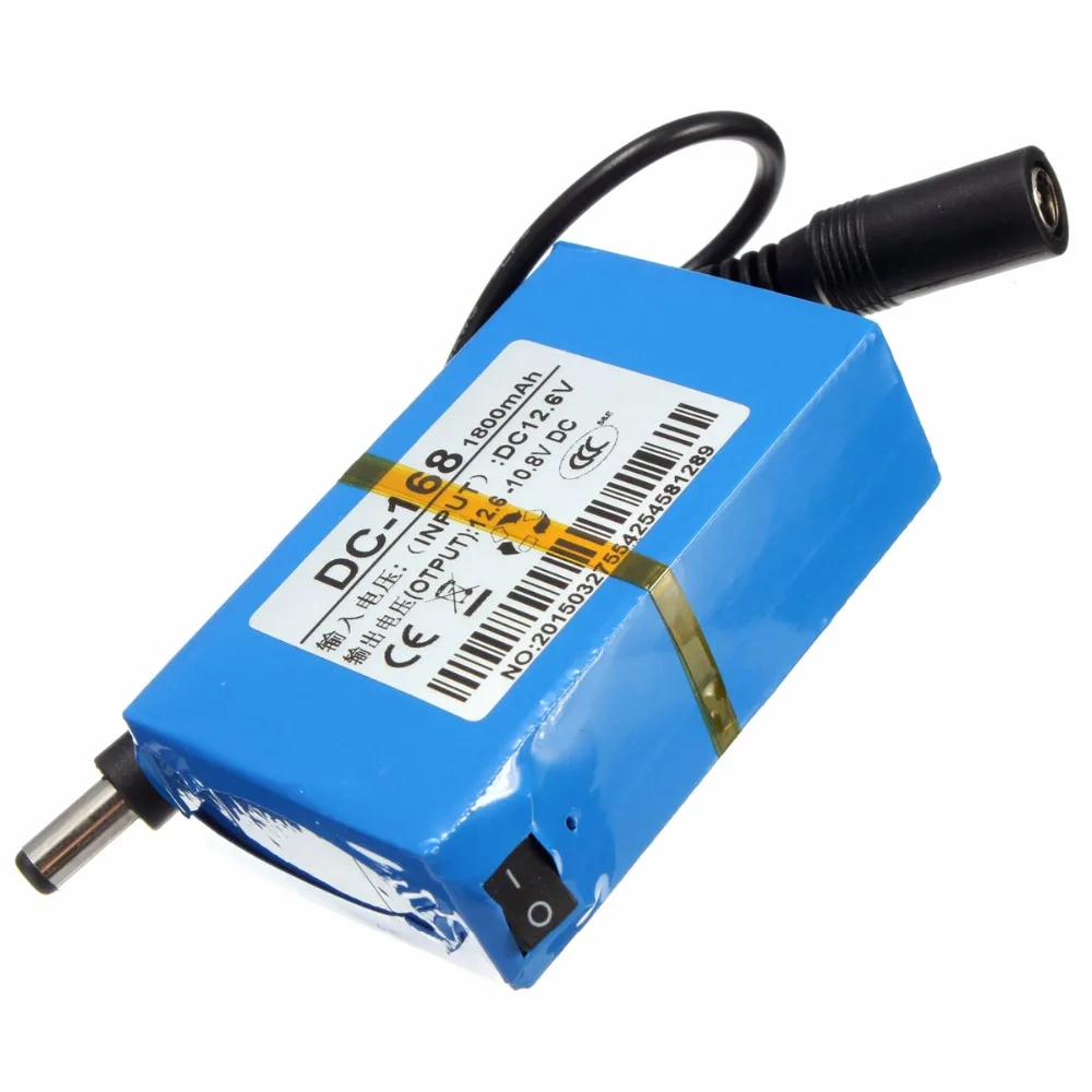 DC 12V 1800 мА/ч Батарея блок батарей 12В Перезаряжаемые литий ионный пакет уличный