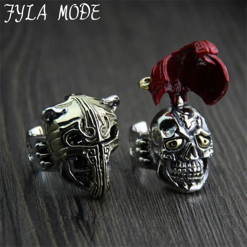FYLA MODE 2017 Thai silver Ring Retro Unique Exaggerated Domineering Kamen Rider S925 Sterling Silver Ring Men 33MM Width PBG062 FYLA MODE 2017 Thai silver Ring Retro Unique Exaggerated Domineering Kamen Rider S925 Sterling Silver Ring Men 33MM Width PBG062