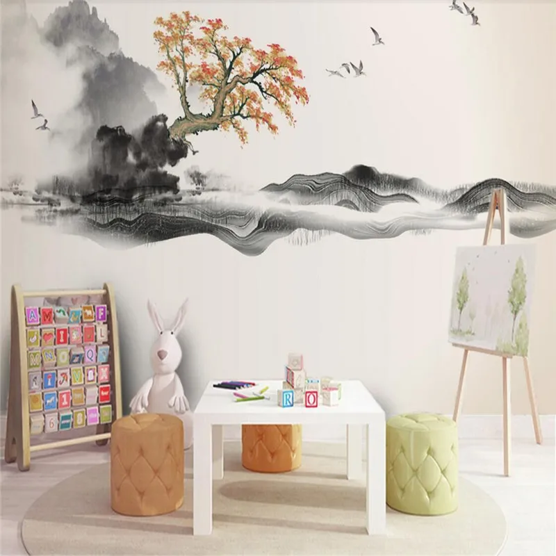 New Chinese Ink Painting Landscape Chinese Style Zen Landscape Painting Production Wallpaper Mural Custom Photo Wall