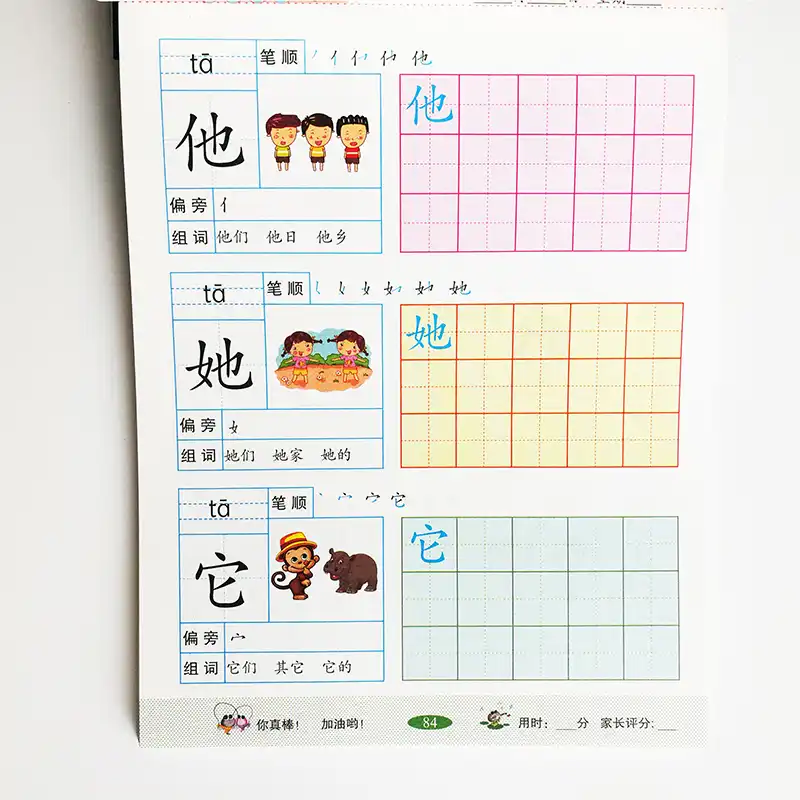 Writing Chinese Book 300 Basic Chinese Characters With Pictures Copybook For Preschool Children Calligraphy Book For Kid Education Teaching Aliexpress