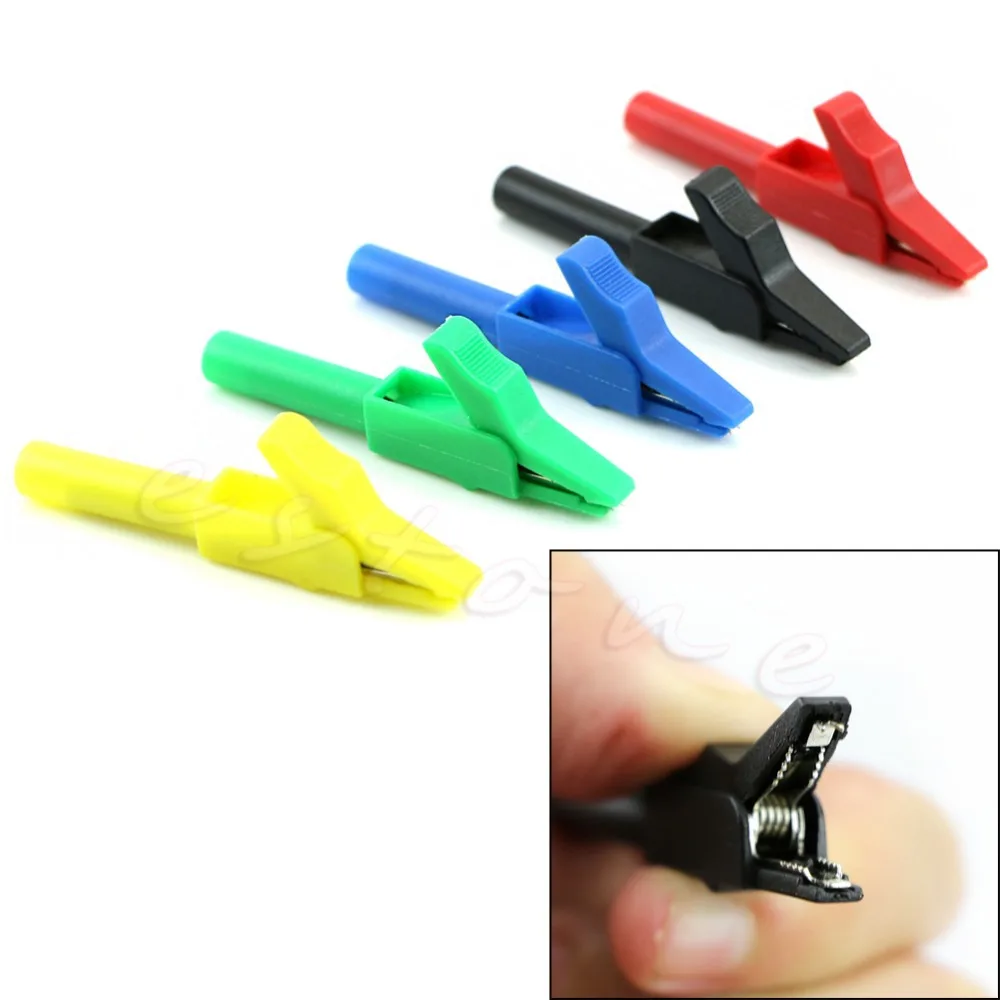 

OOTDTY Full Protective Insulative Crocodile Alligator Clips Tester For Multimeter for home tool MAR17_25