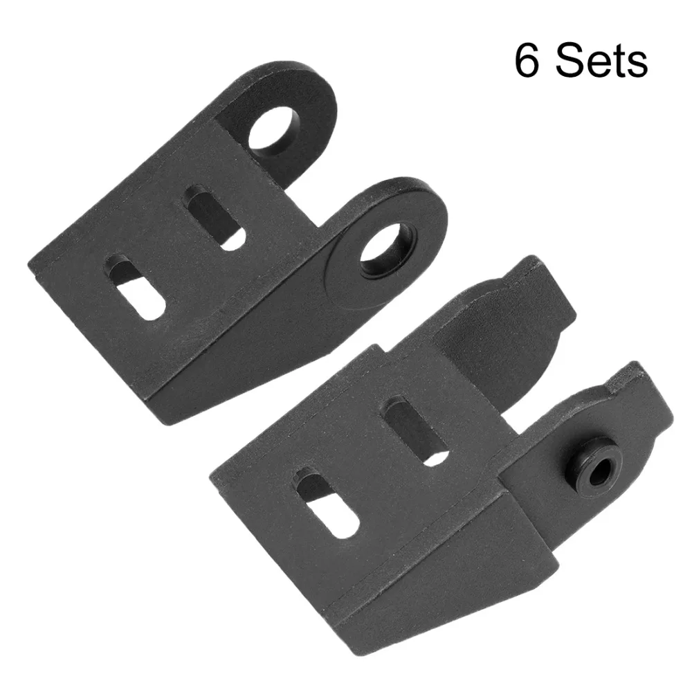 UXCELL Newest 6 Sets Black Plastic Drag Chain End Connector for 7x7mm