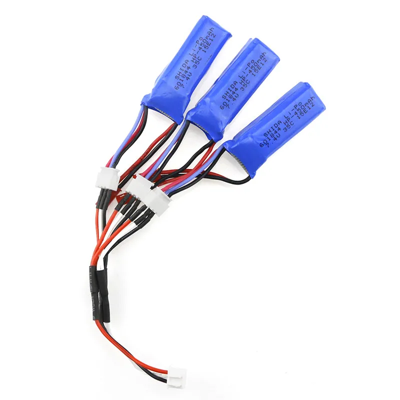 Комплект аккумуляторов Lipo 7 4 в 450 мАч 35C с зарядным кабелем 3 1 для Emax Babyhawk FPV