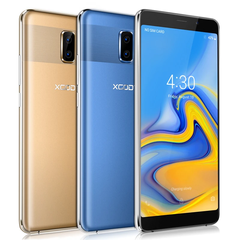 XGODY 3g двухъядерный смартфон с sim-картой 6 дюймов 18:9 полноэкранный мобильный телефон Android 8,1 четырехъядерный 1 Гб + 8 Гб gps WiFi 5MP мобильный телефон