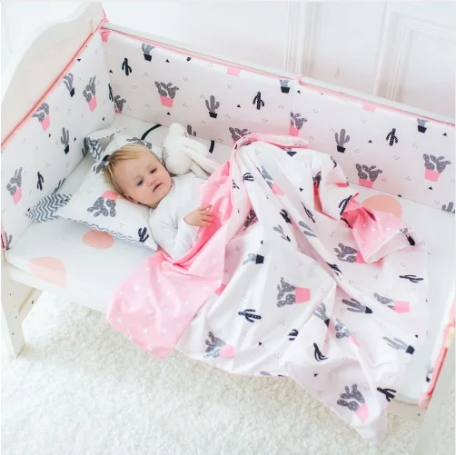 Cotton Baby Bumper Fashion Hot Crib Bumper Infant Bed Baby Bed Bumper Safe Protection For Baby Use 120cm*30cm