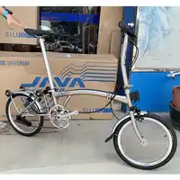 3SIXTY Chrome Steel Folding Bike 16" 349 Larger Size Bicycle with Caliper Brake Mini Rear Rack Inner 3 5 Speed Foldable Bikes