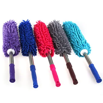 

1PC Creative Stretch Extend Microfiber Dust Adjustable Feather Duster Household Dusting Brush Cars Cleaning Random Color