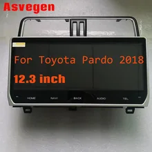 Android 7.1 Radiofonico Auto Per Toyota Land Cruiser Prado 2018 RAM 1G ROM 16G 12.3 pollici Car Stereo di navigazione