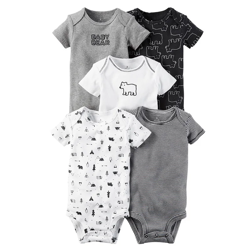 

Summer 5pcs set Baby Girl Casual Short Long Sleeve Bebe Romper