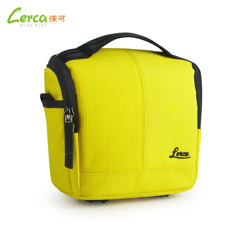 Сумка для наружной фотосъемки Lerca, мягкая мини-сумка, беззеркальная камера, сумка для Canon 60D 70D 100D 450D 500D 600D 550D - Цвет: yellow