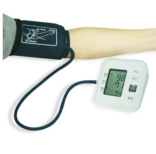 

Digital speech Upper Arm Blood Pressure Pulse Monitors tonometer Portable health care bp Blood Pressure Monitor sphygmomanometer