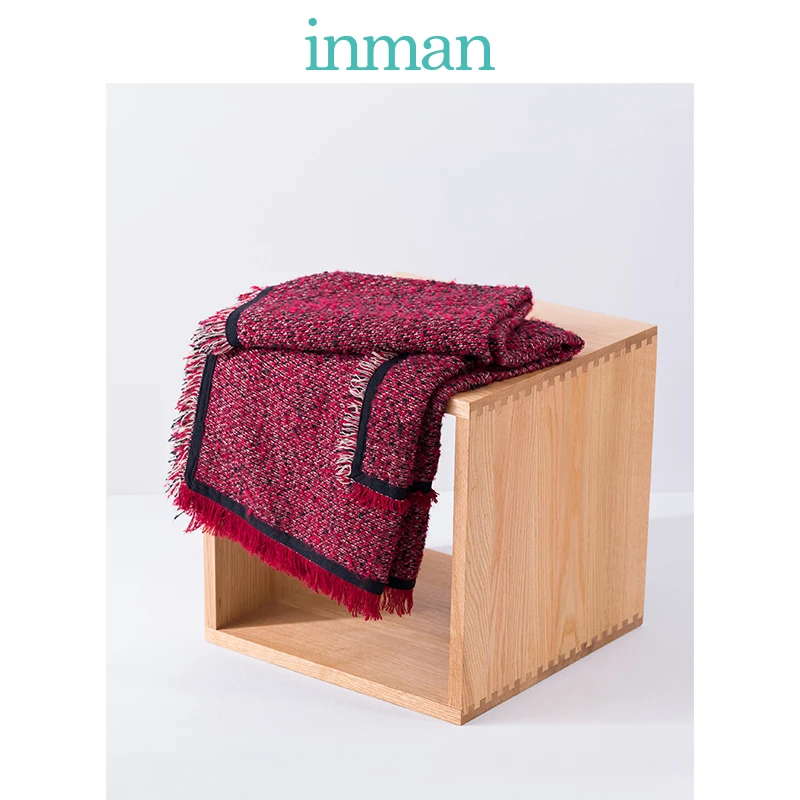 INMAN, зимний женский Ретро стиль, все совпадают, контрастный цвет, зима-осень, сохраняющий тепло, этический лоскутный шарф
