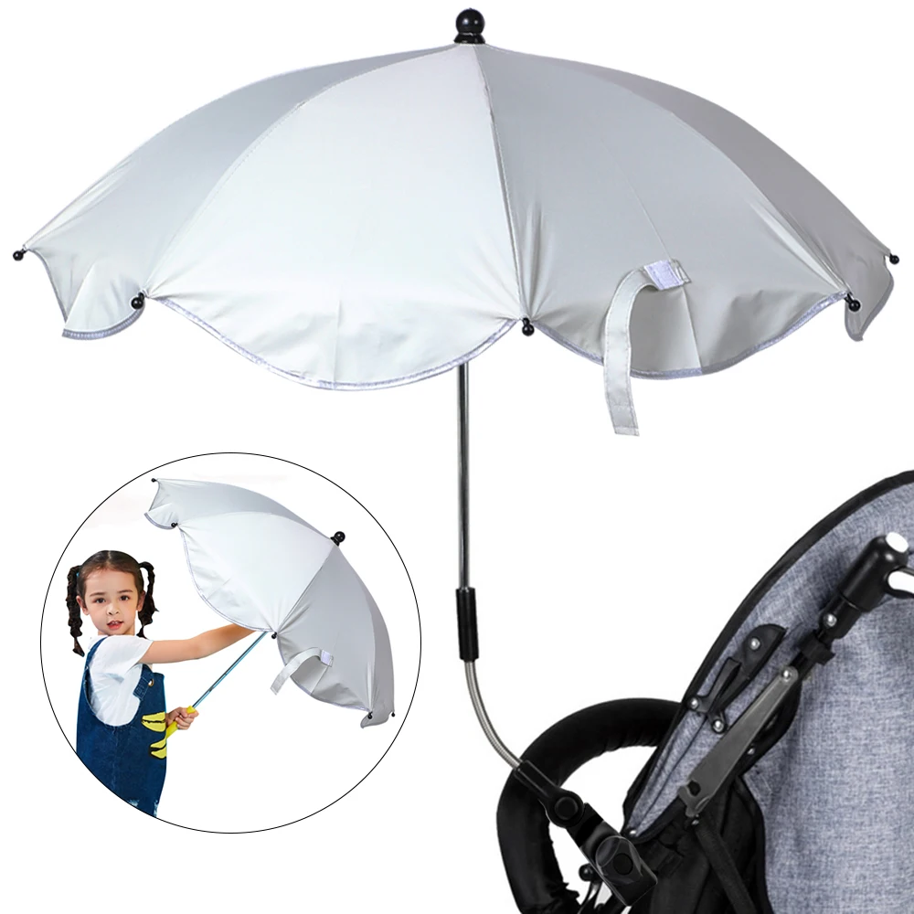 Детский зонтик, легкая коляска с зонтиком, коляска, регулируемая коляска, зонтики, навес, солнце, дождь, Brolly, бежевый, 1 шт