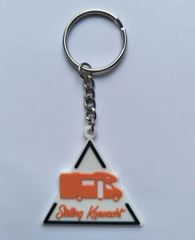 

Triangle LOGO Custom Plastic Key chains Rubber Key Holder Promotional Products keyring Design Logo chaveiros personalizado