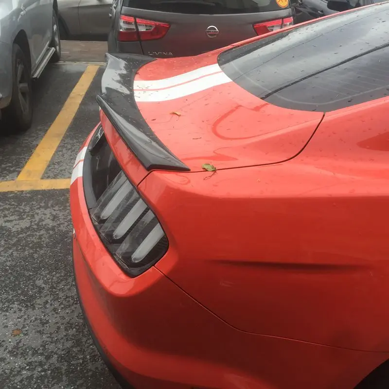 В Стиль для Ford Mustang 2 двери купе-UP углеродного волокна задний карбоновый спойлер Mustang крыло спойлера