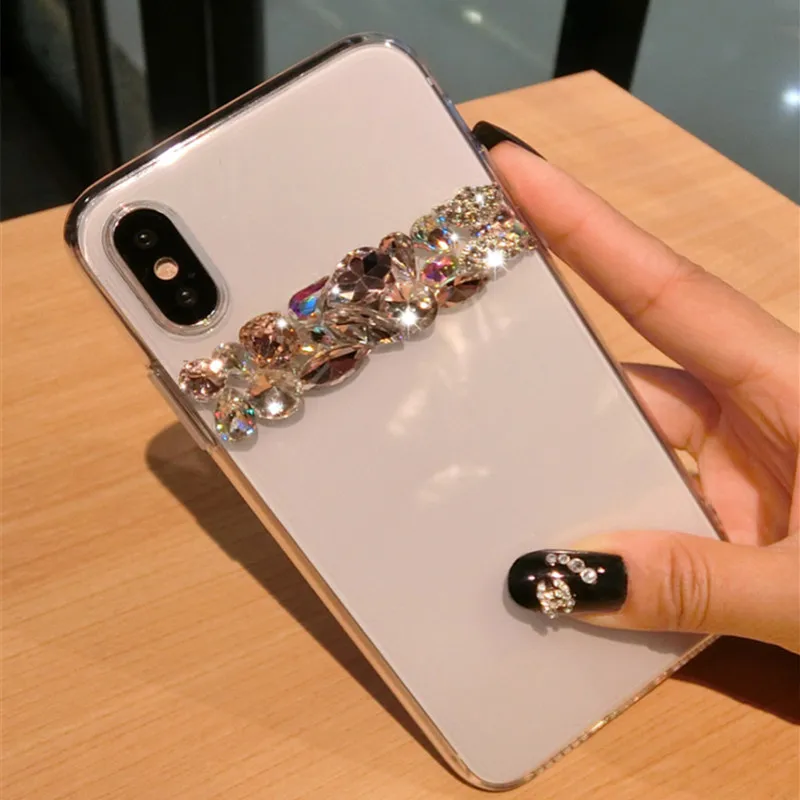 

For Nokia 4.2 X71 1plus 8.1 plus 9 3.1plus x7 3.1 5.1 X6 6.1 7 8 7.1Telefon Kilifi Transparent Color Rhinestone Funda Coque