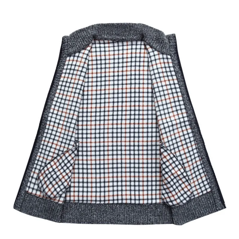 رجل الشتاء رداء علوي من الصوف سترة رجل أكمام محبوك سترة سترة 2018 جديد الدافئة الصوف Sweatercoat زائد حجم M-3XL
