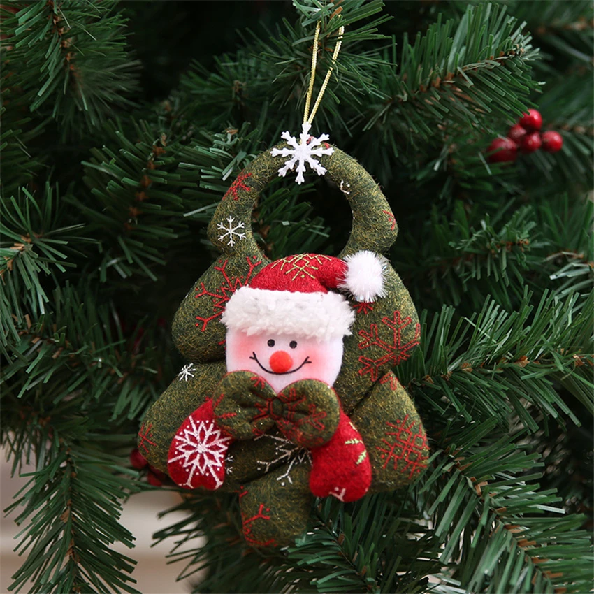 Лидер продаж 4 шт./Pacl Рождество Elks Bears Снеговики подвесные плюшевые игрушки для стены украшения дома маленьких девочек и мальчиков Декор подарки