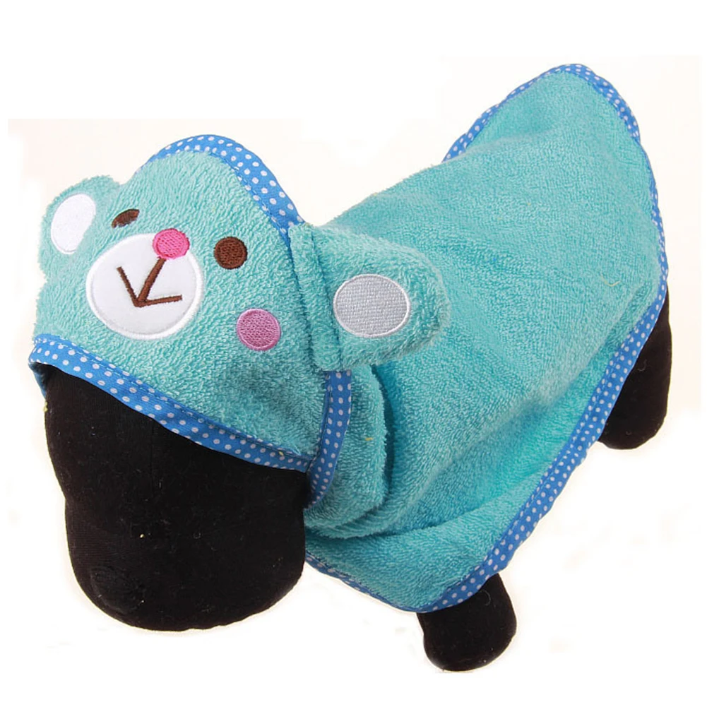 

Pet Dog Cartoon Bathrobes Animal Absorbent Bath Towel Puppy Cat Pajamas Blanket
