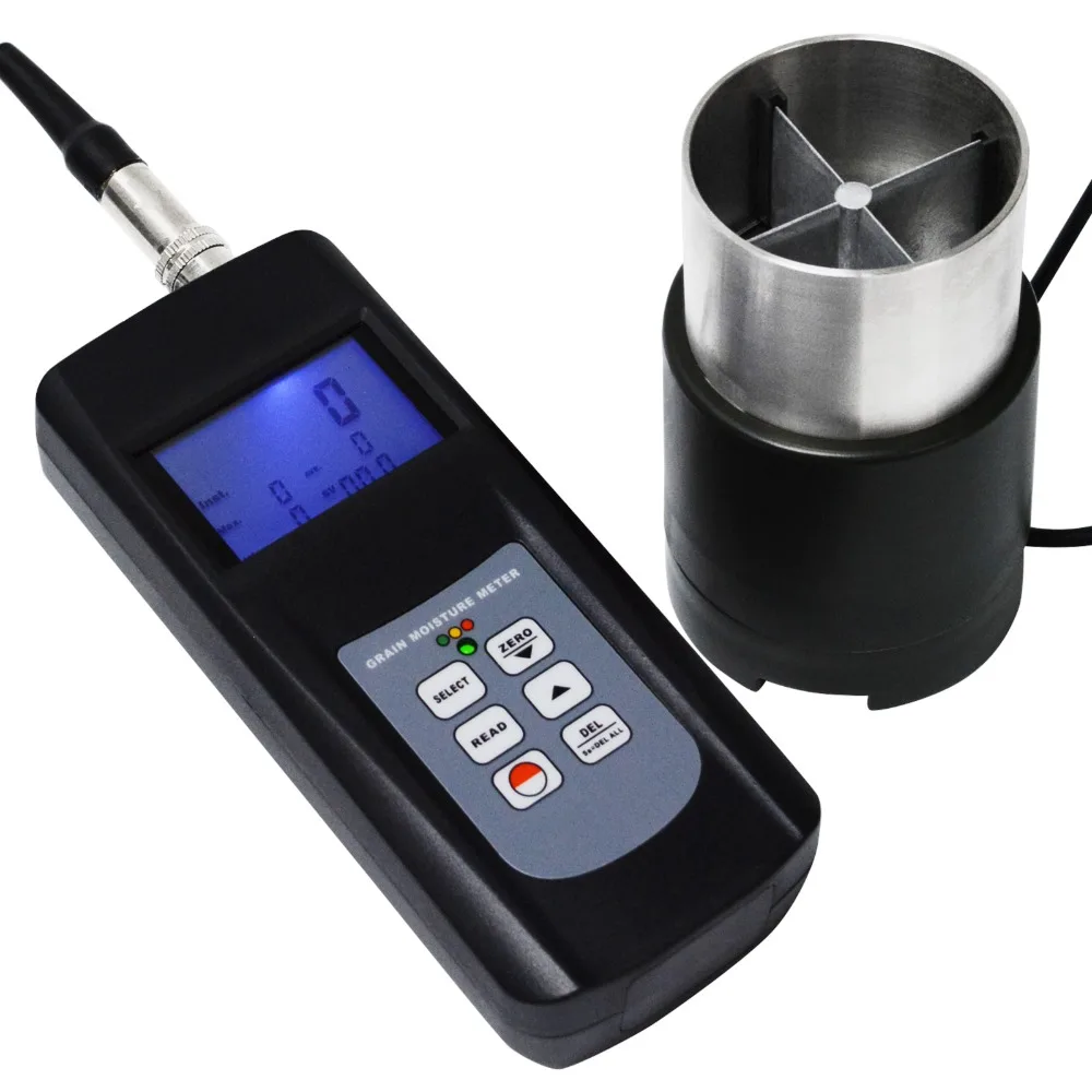 Digital 0 50 Grain Moisture Meter Tester Handheld Checker Cup Sensor