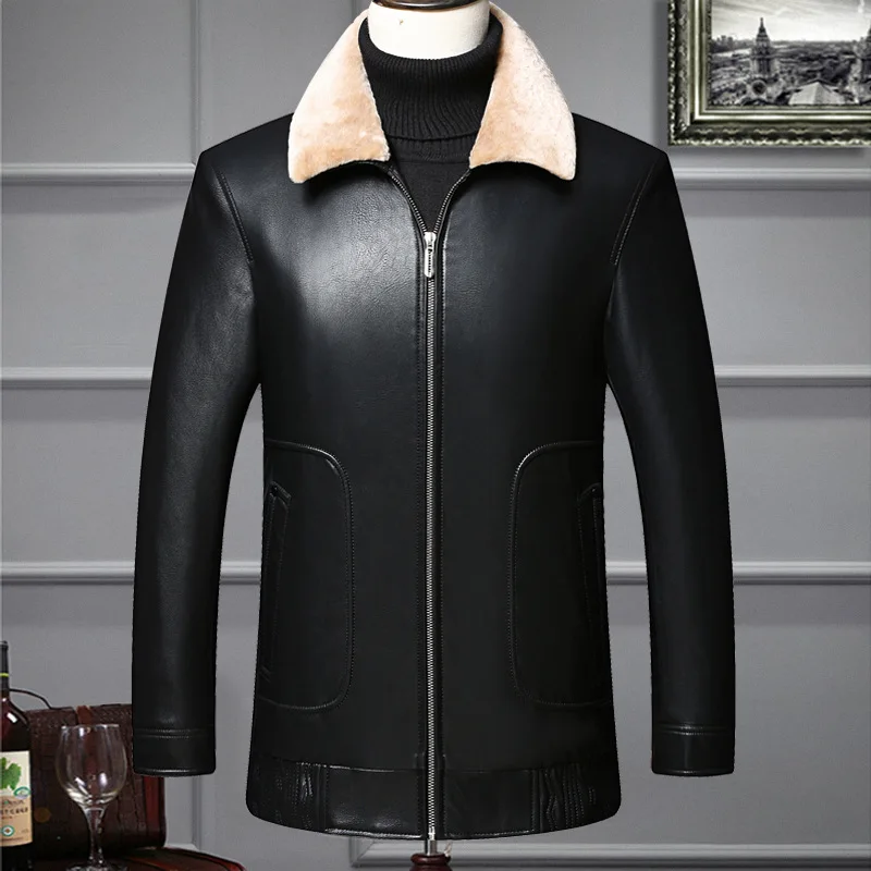 Aliexpress.com : Buy Mens Winter PU Leather Down Coats