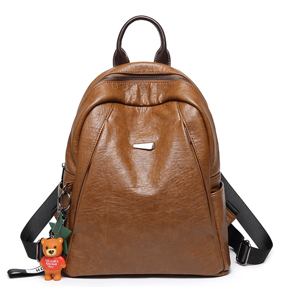 

New Fashion Women Backpack High Quality PU Leather Backpacks for Teenage Girls Female School Shoulder Bag Bagpack For travel