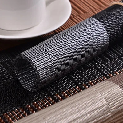 2 قطع PVC الفينيل مكان ماتس الطعام الجدول ، مقاومة للحرارة ، للماء المطبخ أكل الحصير TPM-04