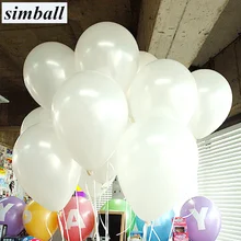 Białe balony 10 sztuk/partia 10 calowy balon lateksowy nadmuchiwane piłki powietrzne balony dekoracje ślubne dla dzieci urodziny